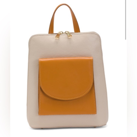 Divina Firenze Flat Leather Backpack - Picture 1 of 10